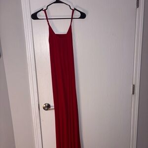 Elegant Red Maxi Dress